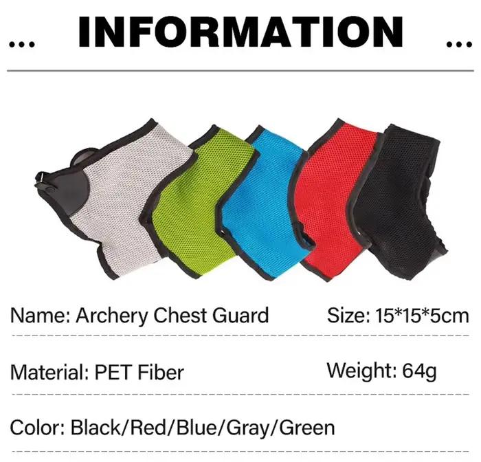 Protège-poitrine en nylon réglable protection de poitrine en PU pour tir à l'arc et chasse en plein air occasions spéciales sécurité et confort pour homme et femme