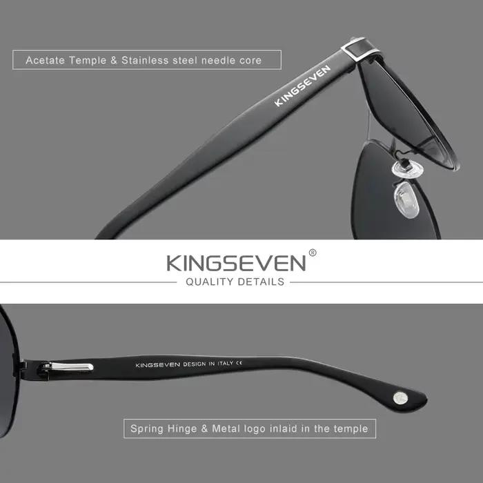 KINGSEVEN UV400 pilote lunettes de soleil hommes femmes polarisées UV400 mode crème solaire lunettes