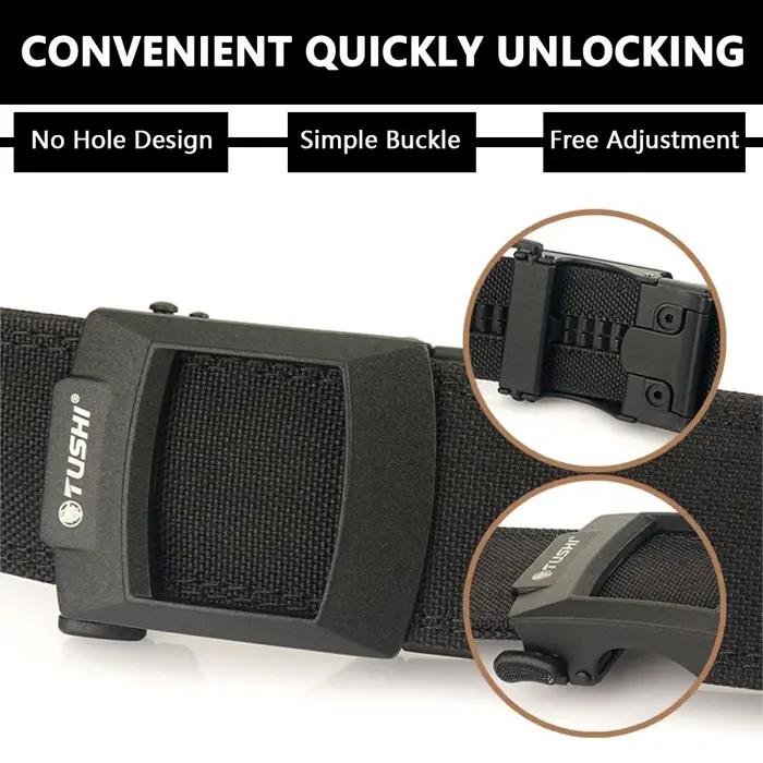 ALPTACTICS Ceinture tactique pour hommes de 4,3 cm, boucle automatique en métal, ceinture militaire