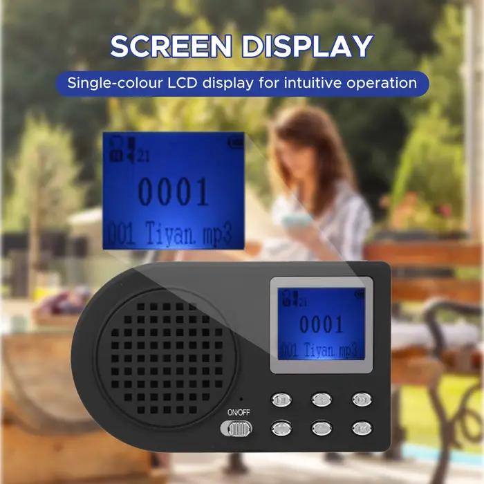 Amplificateur chant oiseaux sans fil avec télécommande - 110 sons animaux MP3 pour chasse extérieure