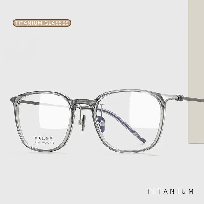 YIMARUILI mode Ultra-léger Flexible TR90 lunettes rétro rond pur titane optique lunettes de Prescrip