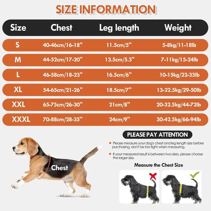 Combinaison de récupération pour chiens après chirurgie ou blessure jambes avant protection coude chiens taille moyenne grande neutre grise convalescence chiens occasions spéciales