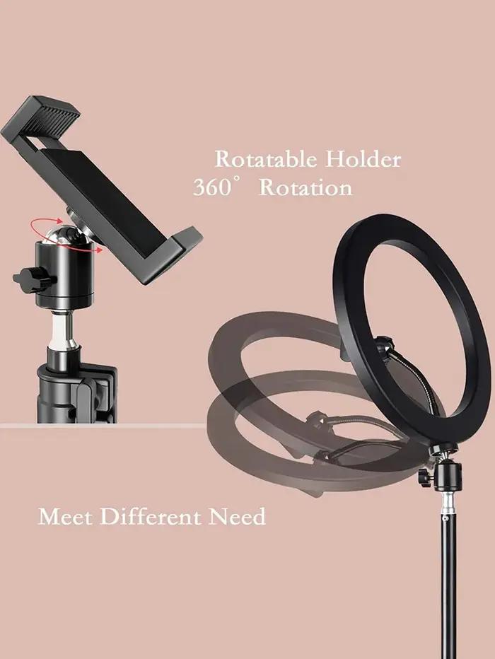 Lampe de tir 26 cm Anneau lumineux 26 cm + support trépied
