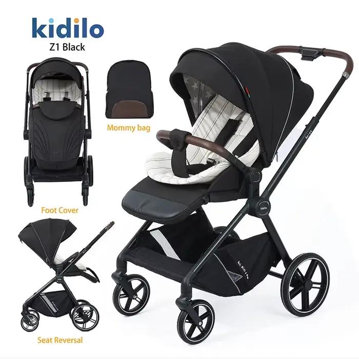 Poussette pour bébé assise et allongée, légère, pliable, haute vue, absorbant les chocs, poussette p