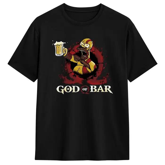 T-shirt homme God of War en pur coton style décontracté col rond pour homme occassions quotidiennes et spéciales
