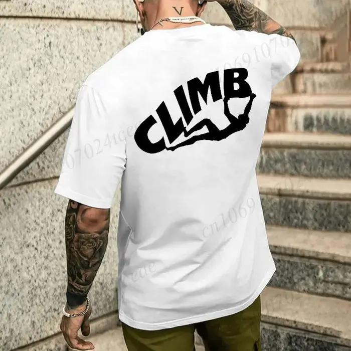 T-shirt de design pour l'escalade en modal, décontracté, respirant, adapté aux quatre saisons, pour grimpeurs homme, cadeau parfait pour les amateurs de montagne