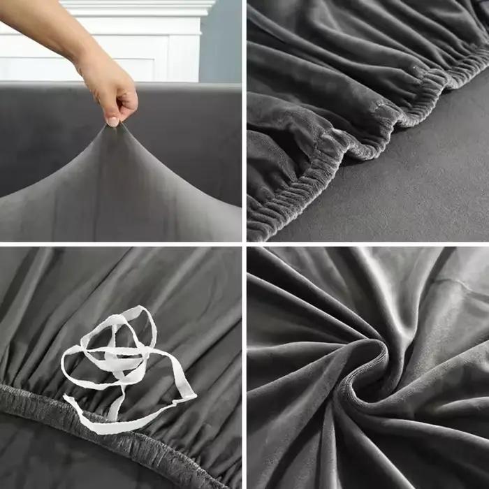 Housse de canapé en velours anti-rayures antidérapante pour canapés sectionnels et modulaires occasions spéciales