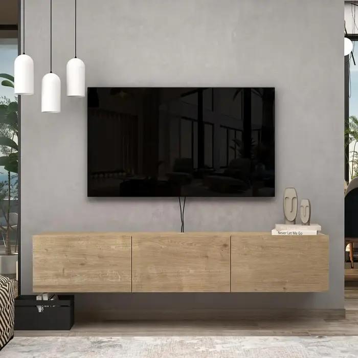 Meubles TV Atelier pour salon, meuble TV jusqu'à 75 pouces, meuble TV mural flottant, personnalisabl