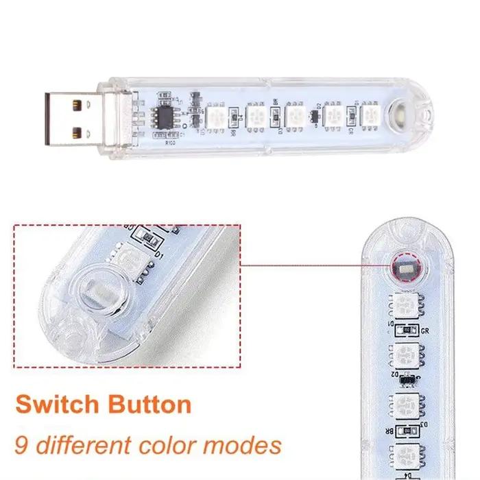 Mini USB LED livre lumière Ultra lumineux lampe de lecture SMD LED ampoule veilleuse pour batterie e