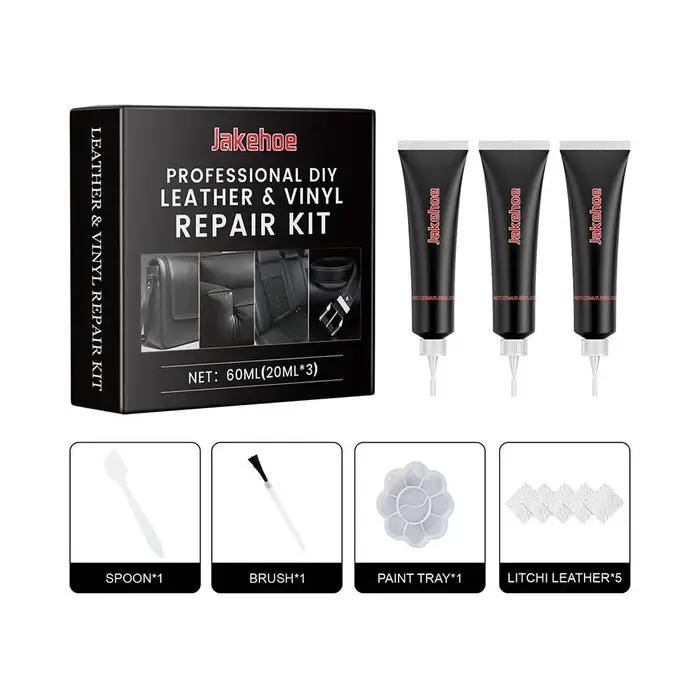 Kit de réparation du cuir pour meubles canapés vestes sièges de voiture et sacs à main avec instructions faciles pour restaurer et protéger les déchirures et rayures