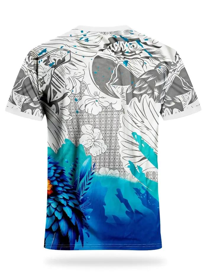 Maillot de l'équipe nationale de football homme avec motifs oiseaux tropicaux et drapeau brésilien tee-shirt sportif pour homme occassions spéciales