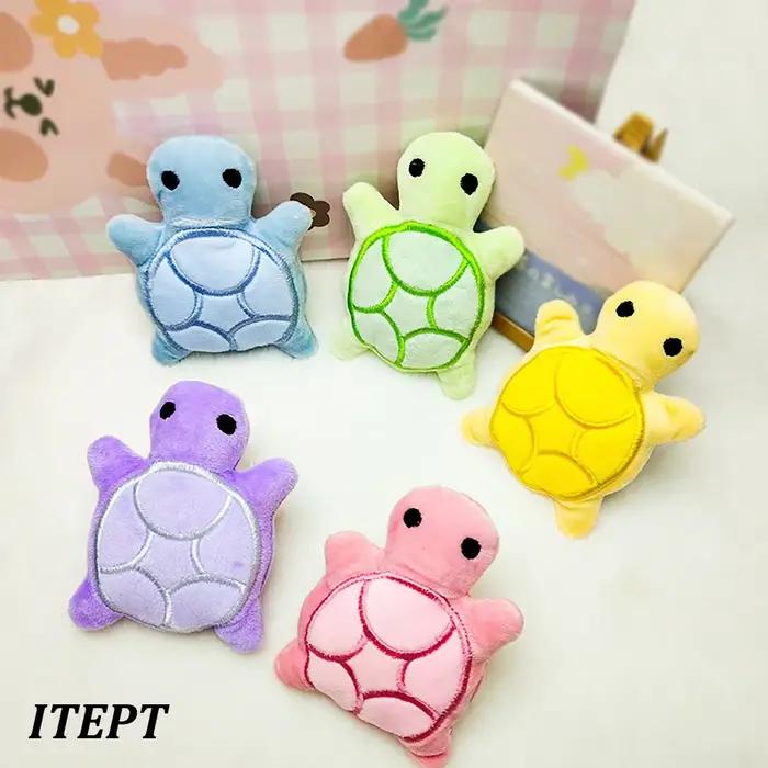 Mini jouet à mâcher en peluche tortue pour chien pour l'auto-entretien