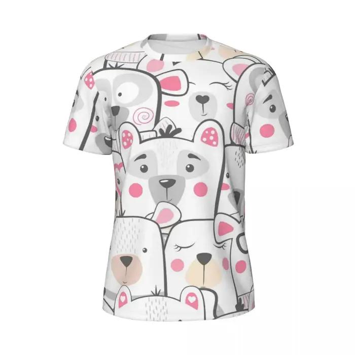 T-shirt de course de chien personnalisé pour homme dessin animé fun coloré motifs drôles polyester confortable et respirant pour tous les jours et les occasions spéciales