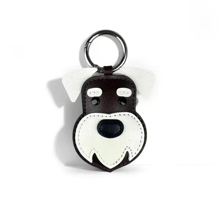 Breloques pour sacs en cuir PU marron chocolat – Schnauzer, Bouledogue français, Doberman, Corgi – Pendentif pour sacs, cadeau idéal pour les propriétaires de chiens