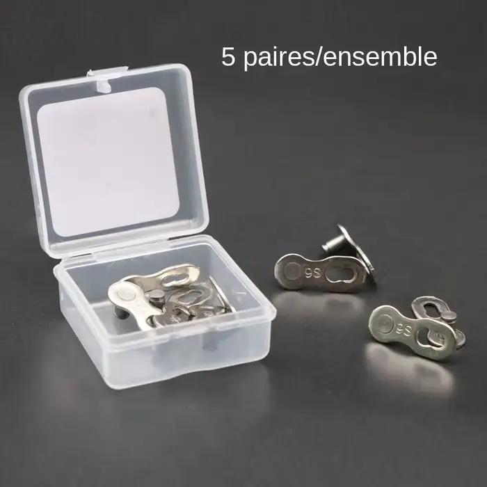 5 paires de joints de connecteur de maillon de chaîne de vélo