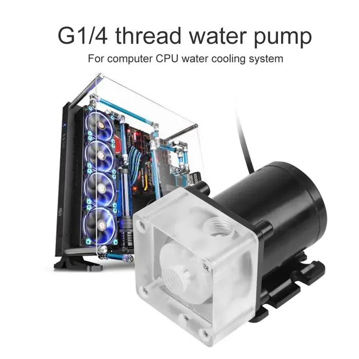 Pompe à eau silencieuse pour système de refroidissement par eau de processeur d'ordinateur filetage G1/4 pour PC 500L/H occassions spéciales gaming professionnel