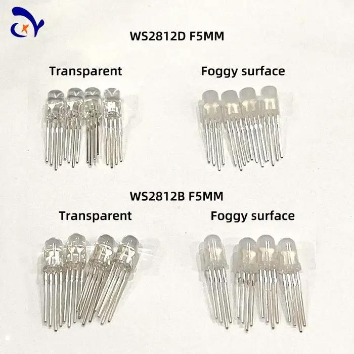 Perles de lampe à insertion directe, fantôme RVB, IC intégré, diode électroluminescente, tête ronde,