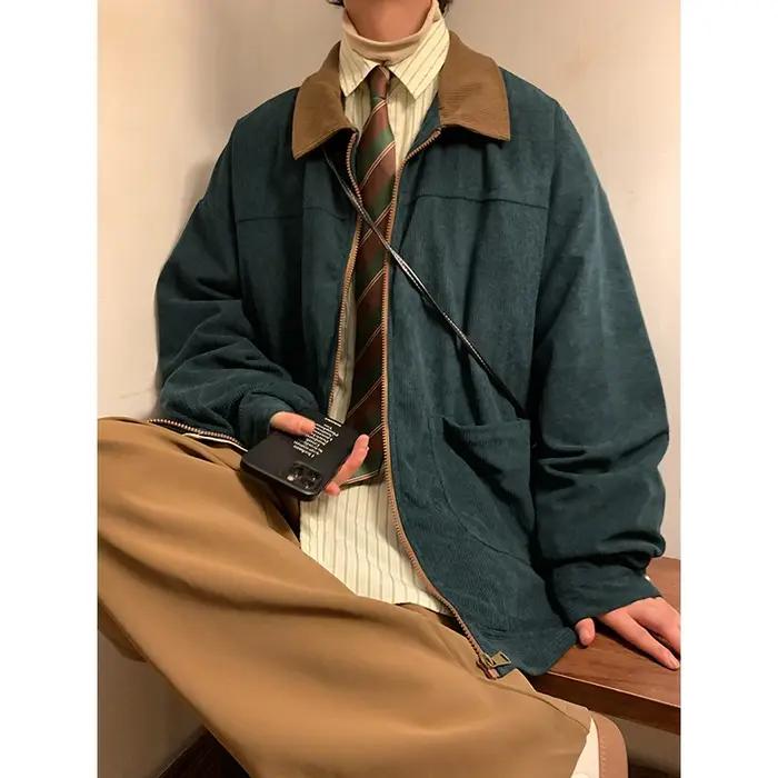 Style américain Vintage 2025 hommes Bomber veste coupe-vent manteaux à glissière automne lâche Cargo