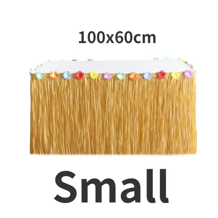 Jupe de Table en paille Luau, 3 tailles, couleur paille, fournitures de fête à thème d'été hawaïen p
