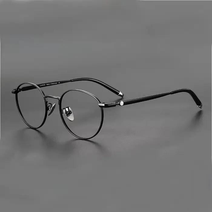FIRADA mode lunettes Vintage luxe pur titane lunettes rondes optique lunettes de Prescription lunett