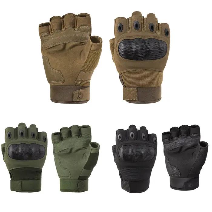 Gants tactiques Emersongear EM9348 demi-doigts pour chasse, randonnée et entraînement - Protection optimale