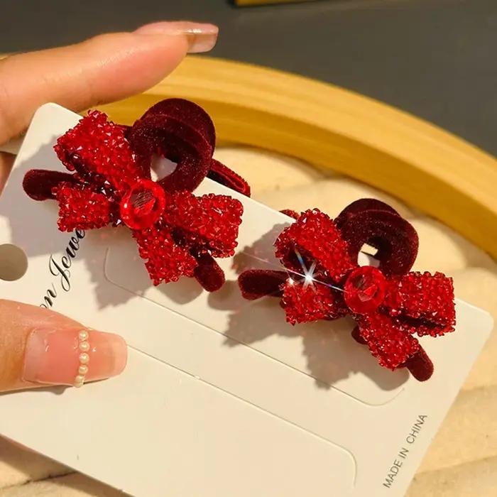 Barrette à cheveux en forme de nœud papillon en plastique pour filles et femmes - Cadeau idéal pour Saint-Valentin et autres occasions spéciales