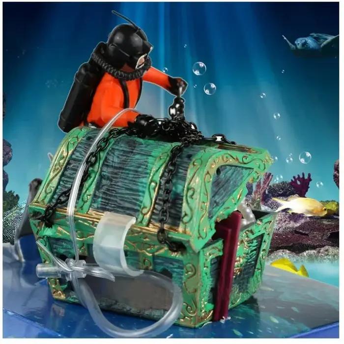 Décoration d'aquarium, trésor Frogman, aménagement paysager, trésor Pirate, décoration d'aquarium