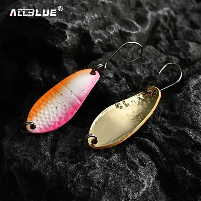 Leurres pêche BLUX 3g cuillère métal mini - Coloris truite laiton cuivre appâts eau douce perche saumon
