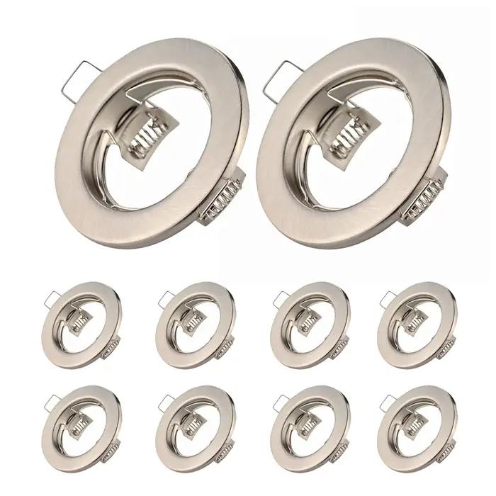 10 pièces vers le bas cadre luminaires encastrés LED plafonniers Downlight GU10 MR16 plafonniers lum