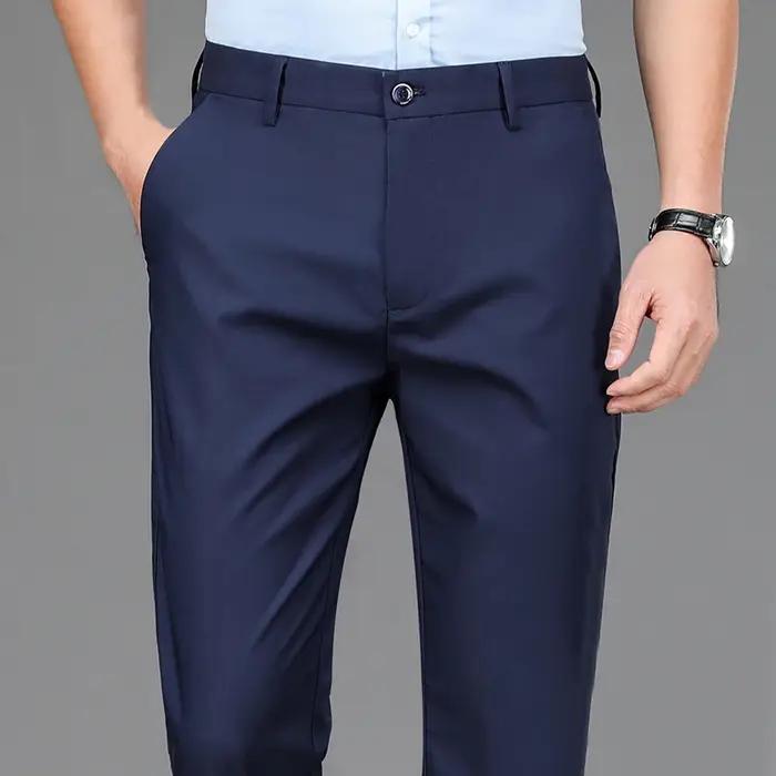 Pantalon homme décontracté intelligent stretch sport séchage rapide bureau noir marine travail