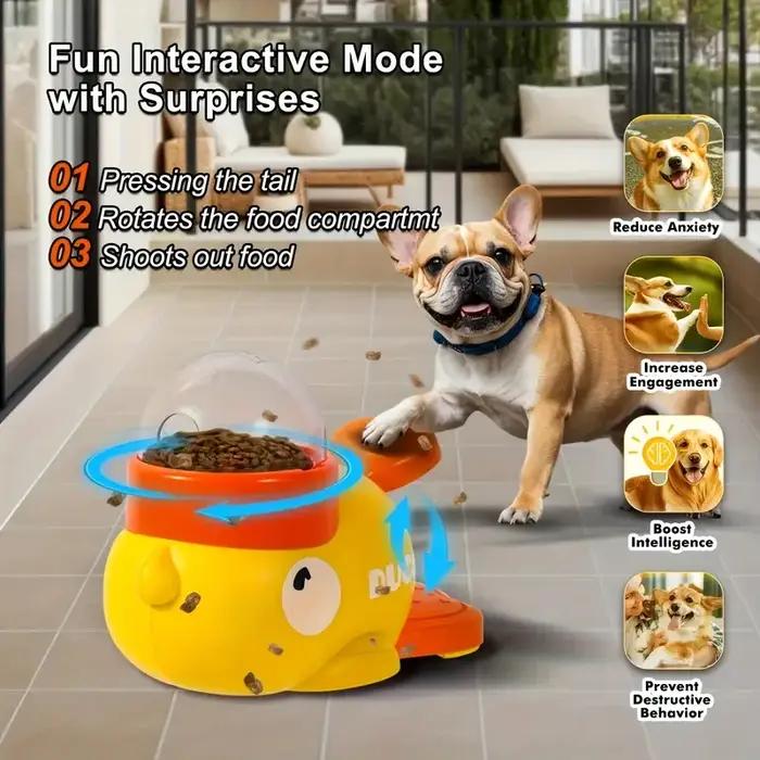 Jouets interactifs en forme de petit canard jaune pour chien