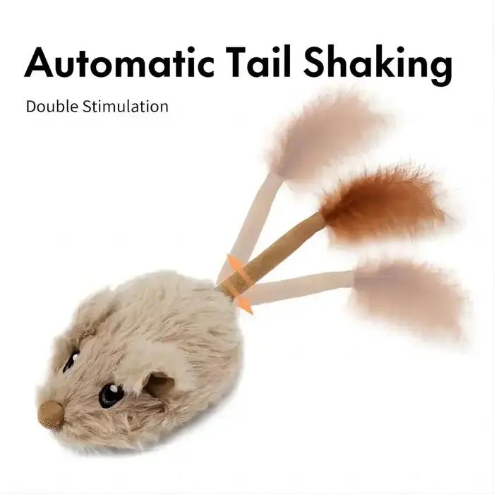 Souris en peluche drôle et réaliste pour chats et chiens