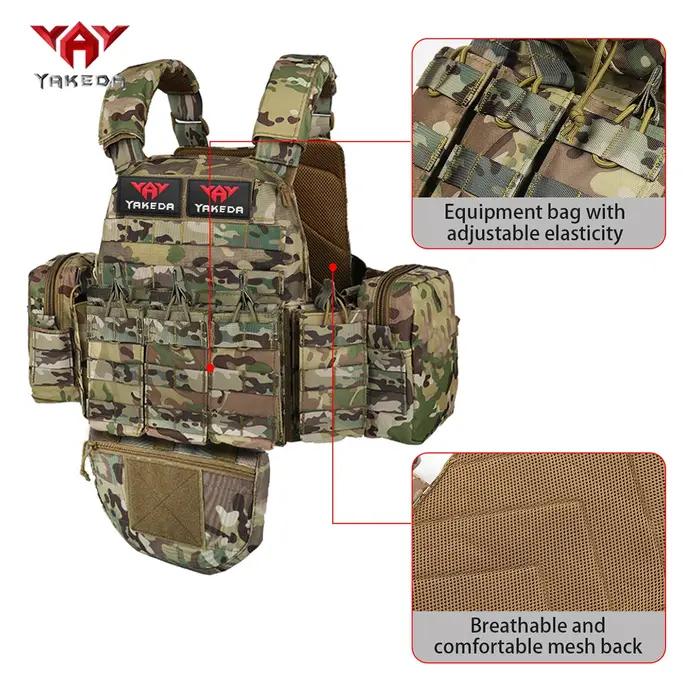 Gilet de chasse multifonctionnel YAKEDA avec plusieurs poches pour équipement