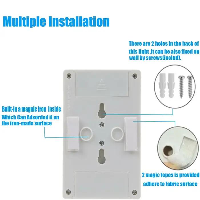 COB magnétique Mini LED sans fil interrupteur de lumière mur veilleuses à piles armoires de cuisine