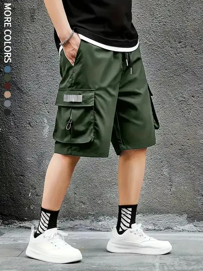 Short cargo pour hommes, plein air, voyage, sports décontractés, grandes poches, tissus durables et