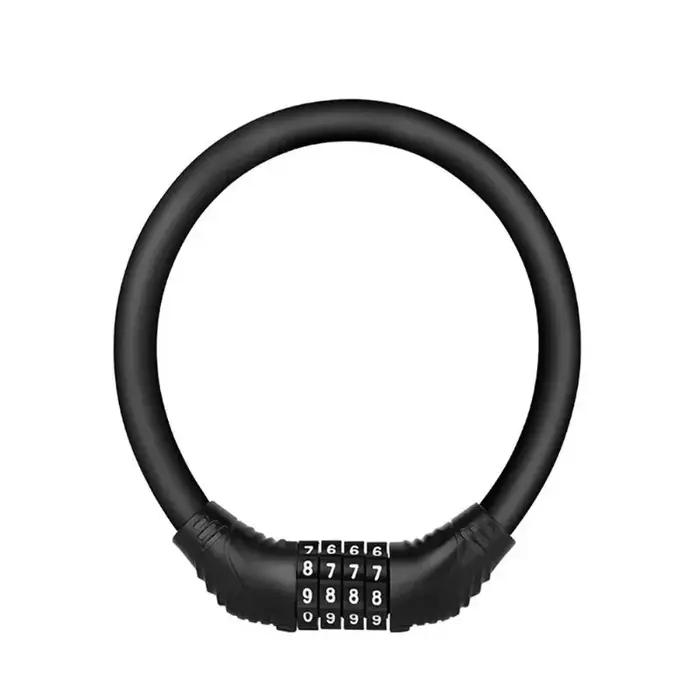 Cadenas antivol à câble pour vélo avec code numérique 4 chiffres