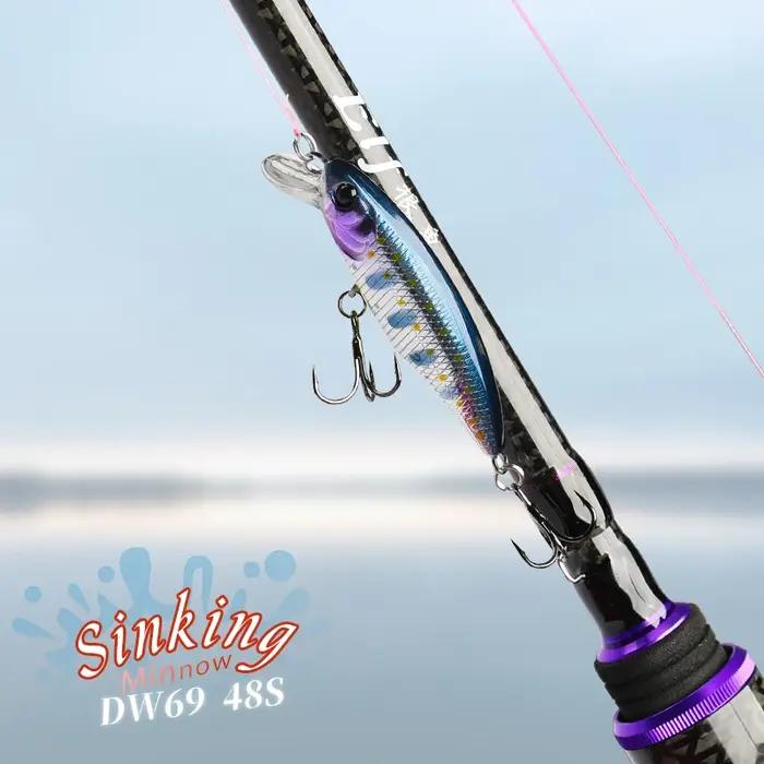 TSURINOYA-Leurre méné coulant imbibé 48S, appât Élde type wobJeff, jerkbait, idéal pour la pêche au