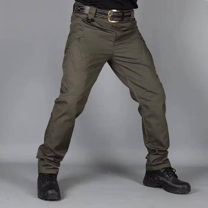Pantalon cargo tactique imperméable homme - Chasse travail outdoor couleur unie joggers S-6XL