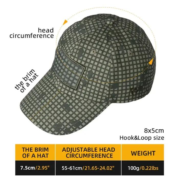 Casquette tactique IDOGEAR unisexe respirante pour chasse et sport - Réglable et absorbante