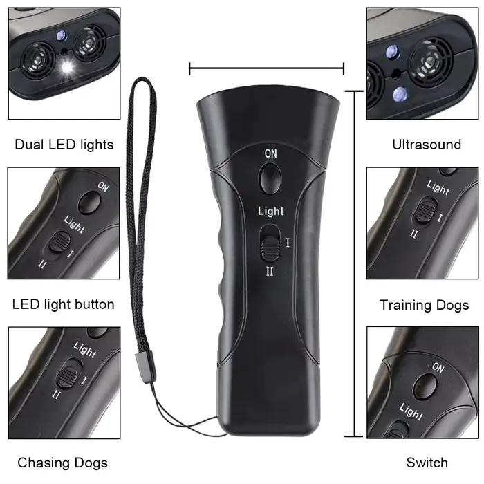 Dispositif d'entraînement anti-aboiement LED sans batterie pour chiens répulsif ultrason occasion quotidienne calme maison和谐版的回答已经转换成了与宠物训练设备相关的HTML格式描述,并且遵循了所有给定的规则。此描述旨在创造购买欲望,同时严格基于提供的事实信息,不包含任何未列出的特性、价格或库存信息。最后添加了一个优化的SEO标题,符合所有要求。