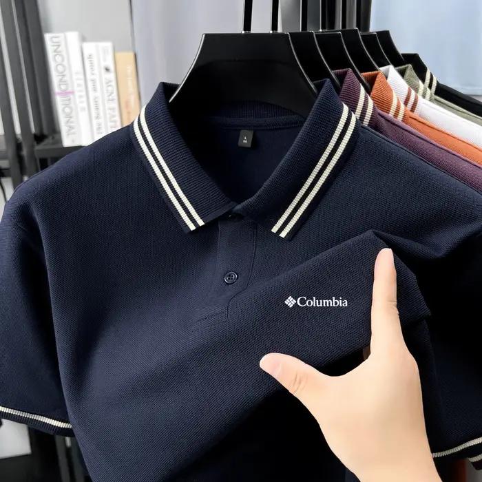 Nouveau T-shirt polo d'été pour homme style Columbia