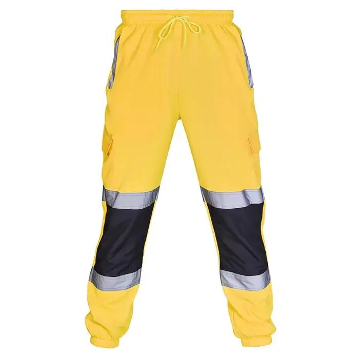 Pantalon de travail chasse sécurité bandes réfléchissantes - Confort large pluie jogger professionnel