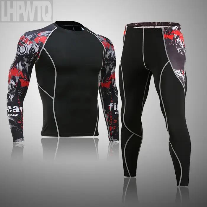 Ensemble de sous-vêtements thermiques de Ski pour hommes moto 4 saisons Ski couches de Base chaudes vêtements de sport