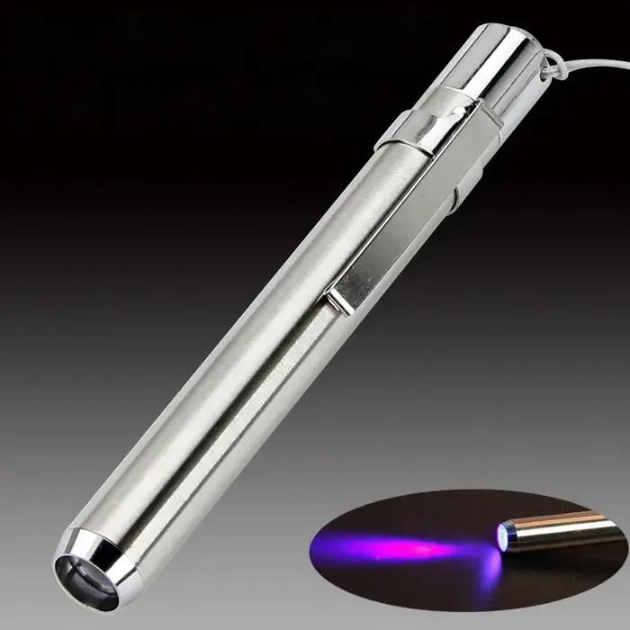 Lampe de poche UV LED 395nm 365nm lumière ultraviolette Mini lampe de poche lanterne UV lampe à LED