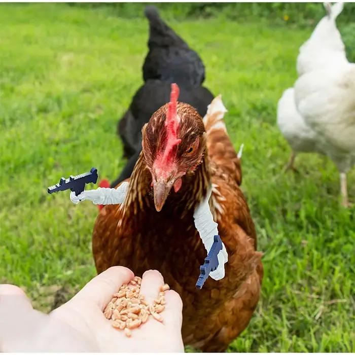 Accessoires d'armes pour volailles imprimés en 3D avec +7 armes – Ailes de poulet pour décorer les poulaillers de