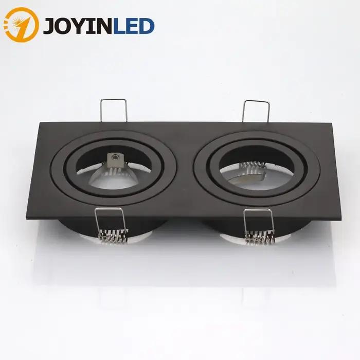Support de lampe en aluminium à Double tête GU10 MR16, noir, argent, blanc, GU10, cadre de fixation