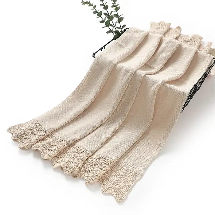Couvertures tricotées pour nouveau-nés garçons et filles, enveloppes d'emmaillotage Super douces pou