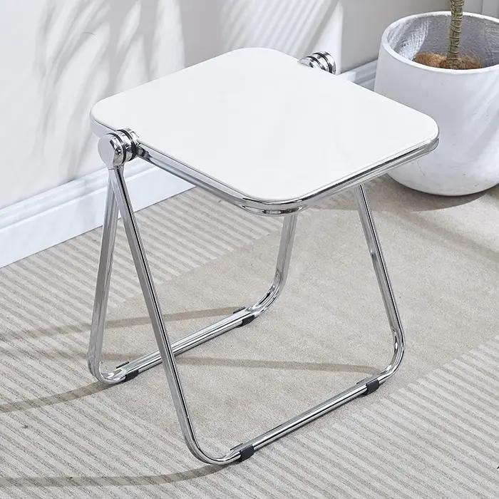 Table d'appoint pliante-table basse transparente à la mode pour salon canapé coin et balcon