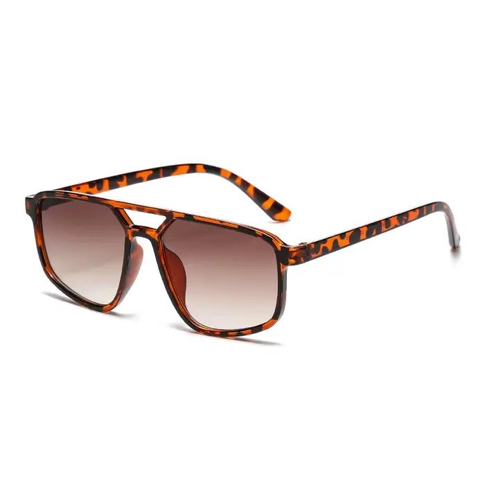 Lunettes vintage double pont dégradé randonnée camping - Style unisexe tendance