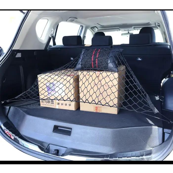Filet de coffre de voiture universel en Nylon noir 120x70cm, sac de rangement de bagages, sac de ran